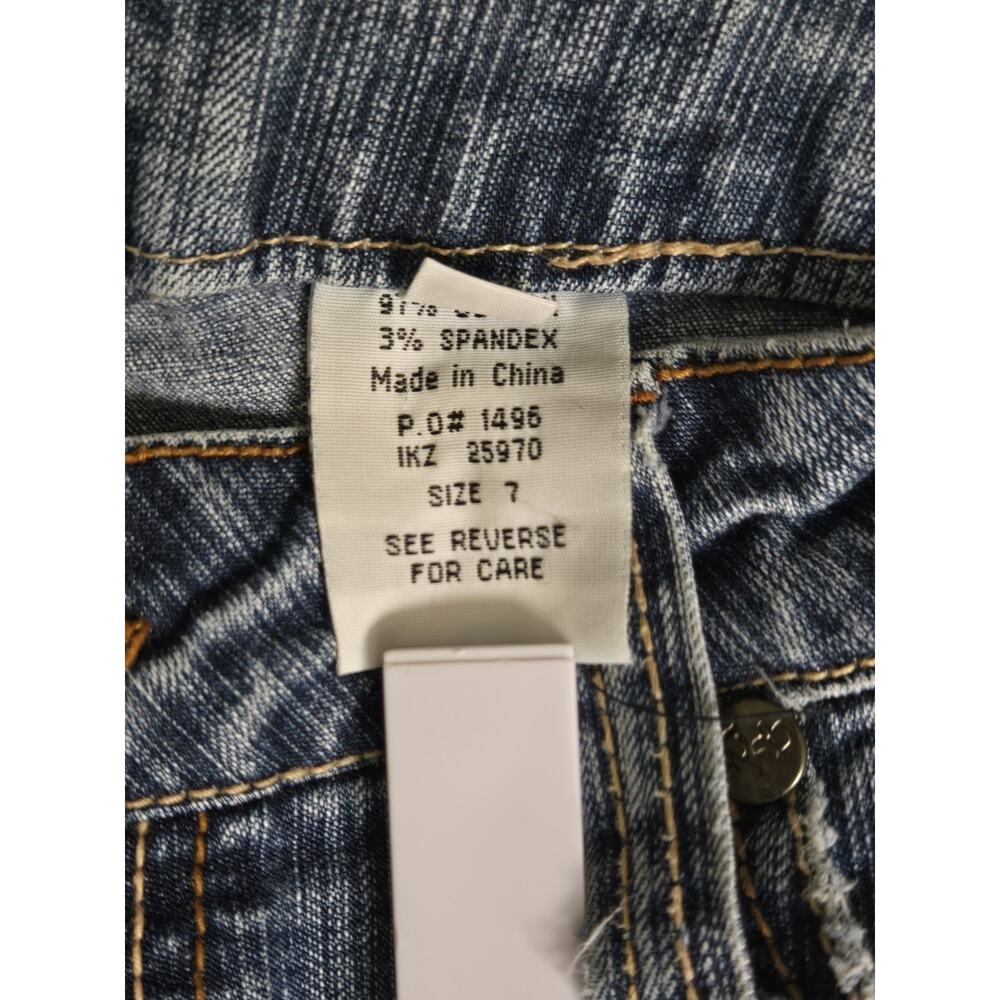 PARIS BLUES Women's Light Wash Denim Jeans Straight Leg Rise Cropped SZ 7, 28x21 - Picture 5 of 16